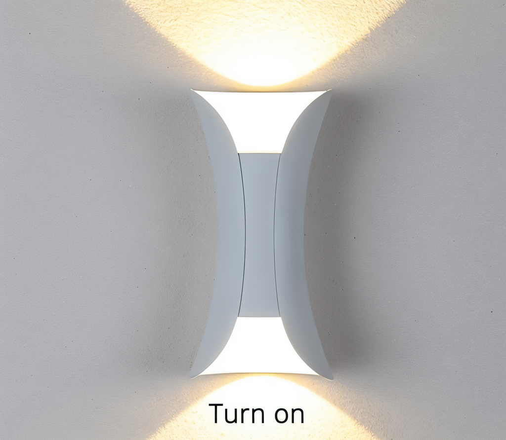 DualGlow Applique – Applique LED Doppia Faccia per Esterni in Design Nero/Oro