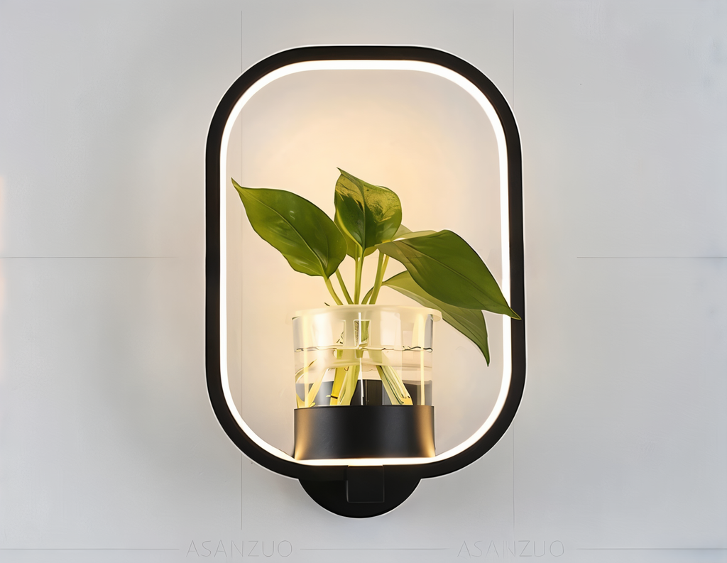 LumiGrow – Lampada da Parete LED Minimalista con Portavaso Integrato