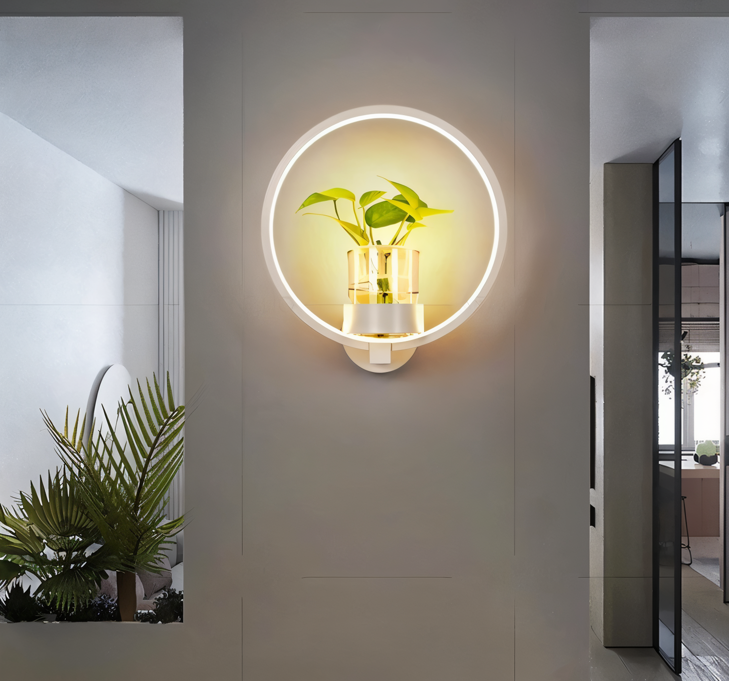 LumiGrow – Lampada da Parete LED Minimalista con Portavaso Integrato