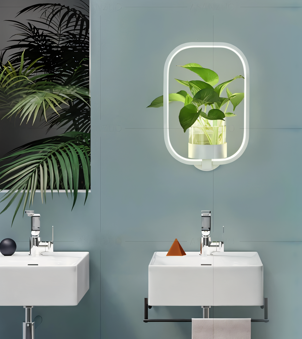 LumiGrow – Lampada da Parete LED Minimalista con Portavaso Integrato