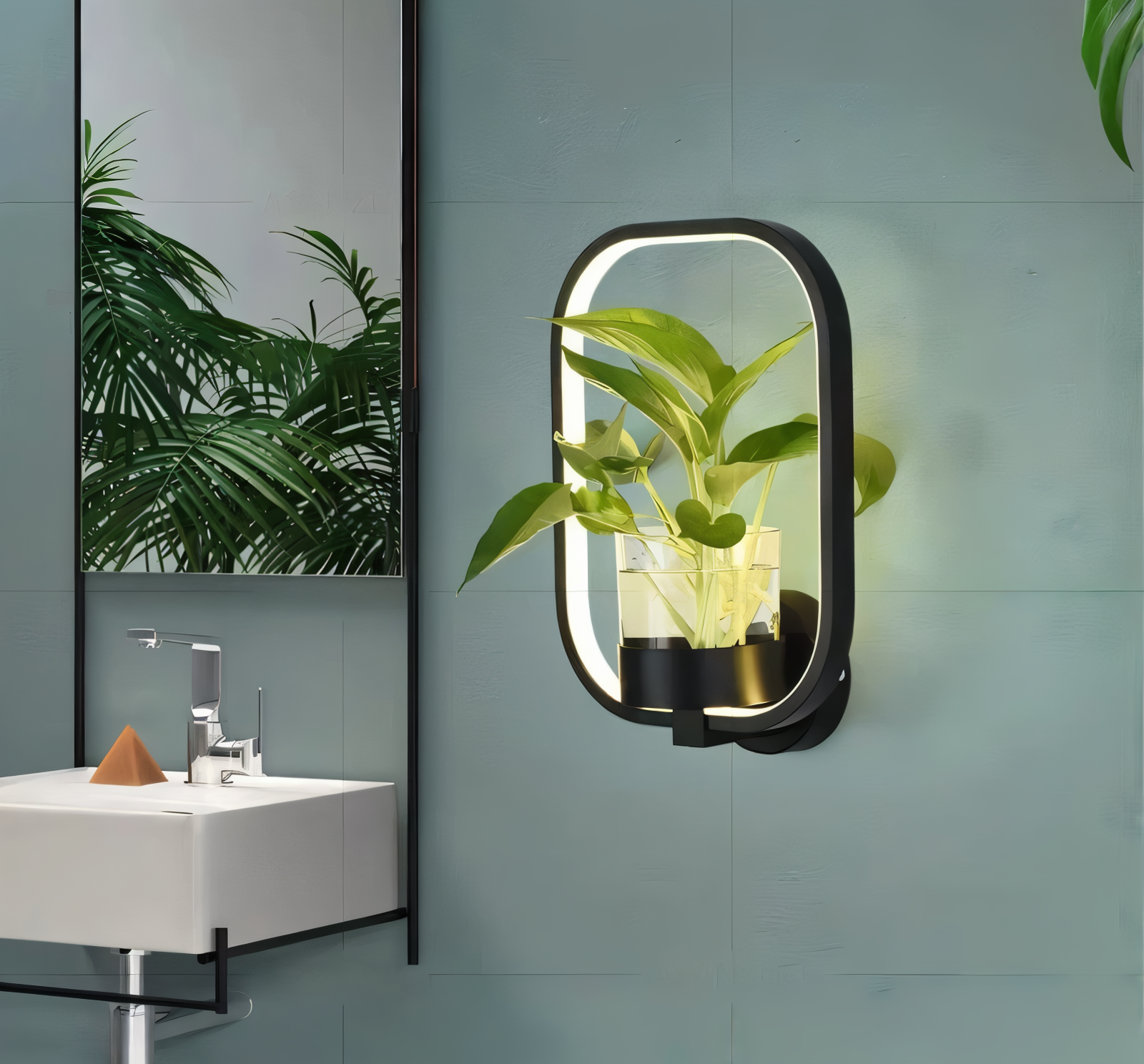 LumiGrow – Lampada da Parete LED Minimalista con Portavaso Integrato