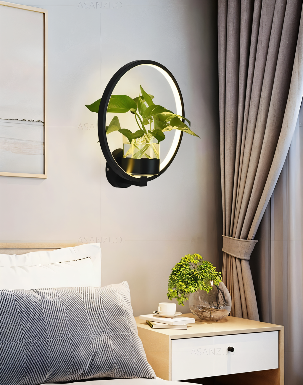 LumiGrow – Lampada da Parete LED Minimalista con Portavaso Integrato