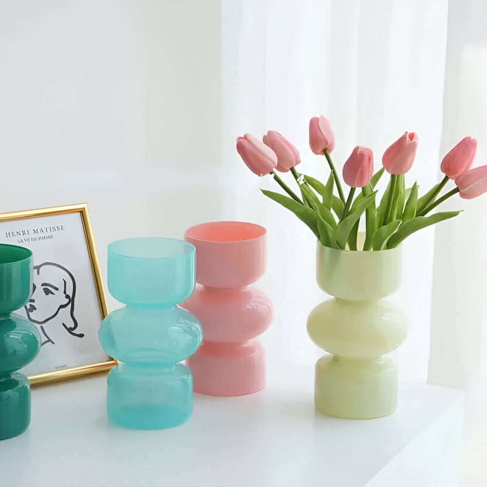 Elirona - Vaso di Vetro Scandinavo Versatile in Diversi Colori