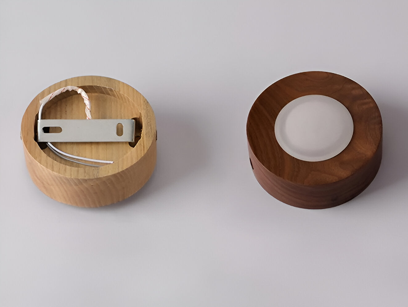 WoodSpot – Lampada a soffitto LED in legno di noce con design moderno a faretti