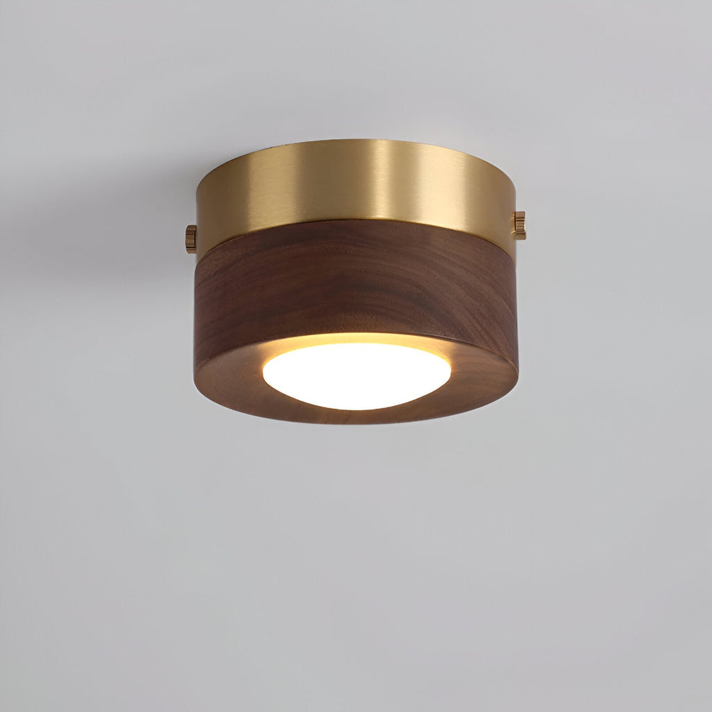 WoodSpot – Lampada a soffitto LED in legno di noce con design moderno a faretti