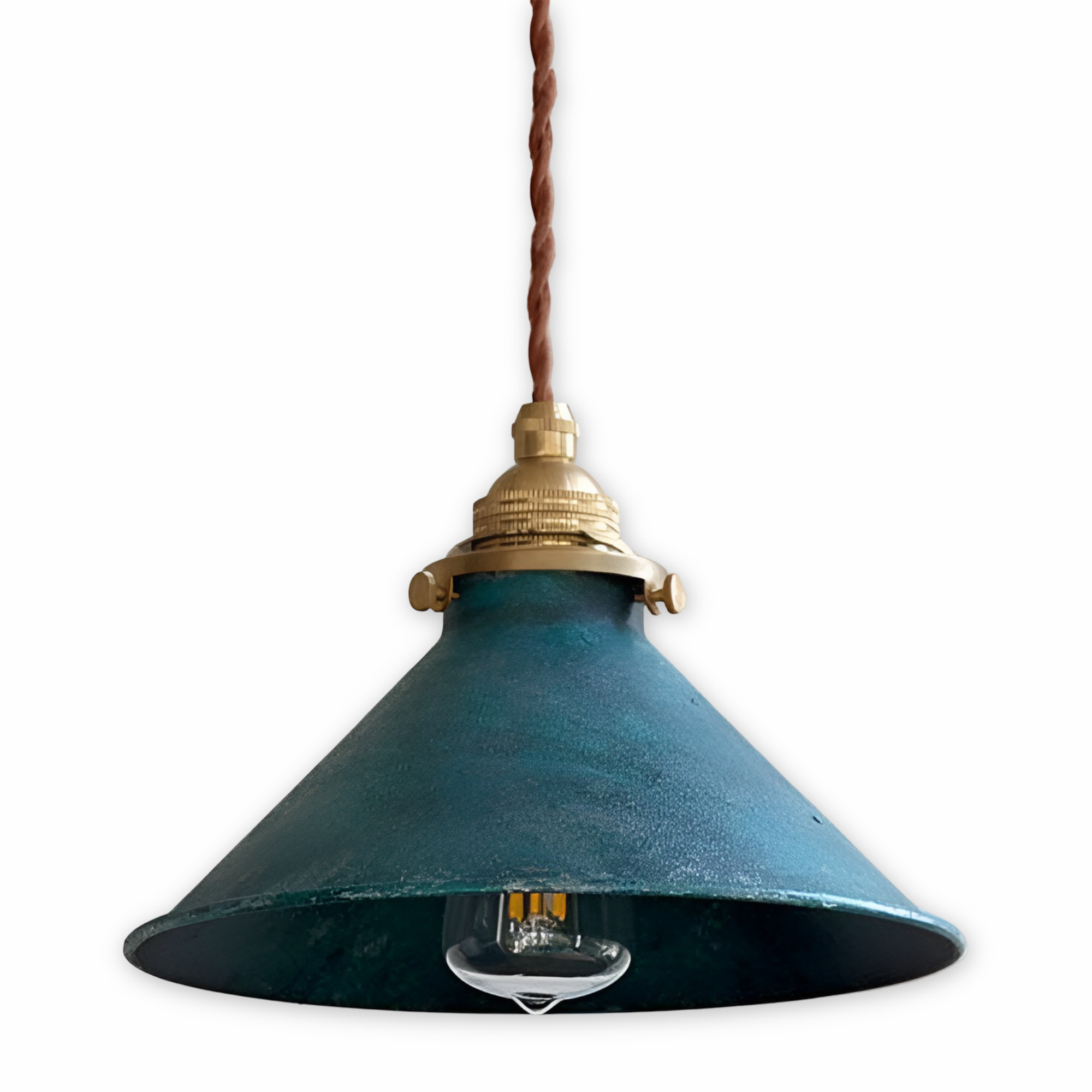 Ferrolume – Lampada a sospensione industriale in metallo con design conico