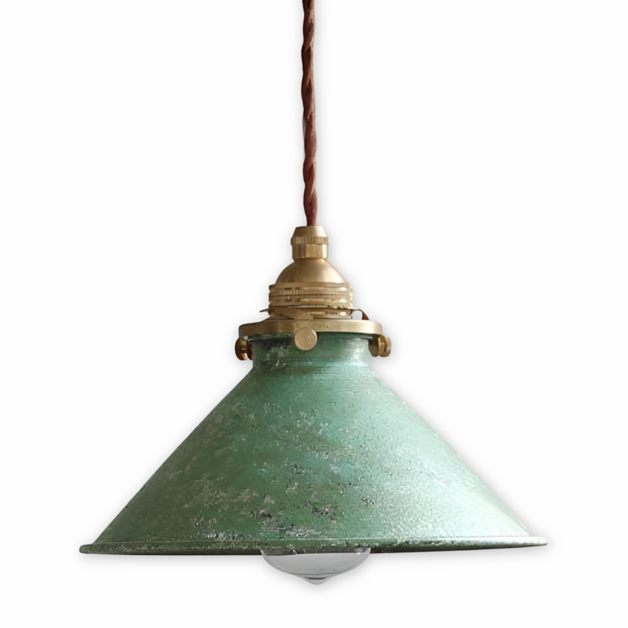 Ferrolume – Lampada a sospensione industriale in metallo con design conico