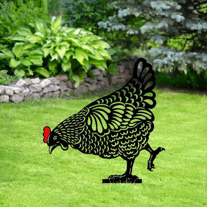 Decorazione da giardino con galline | Resistente alle intemperie | Decorazione esterna | Henscape