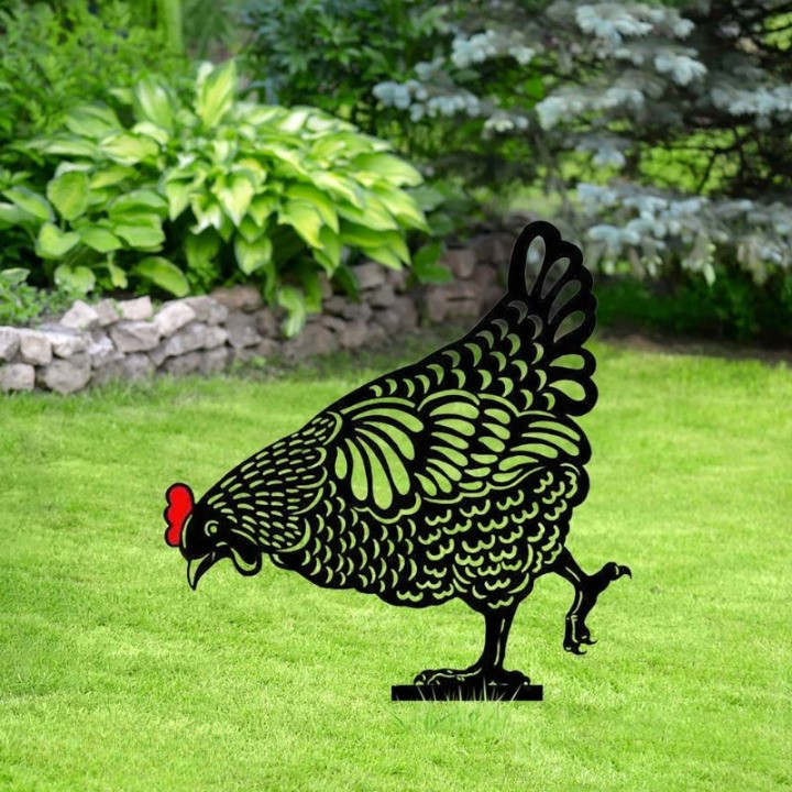 Decorazione da giardino con galline | Resistente alle intemperie | Decorazione esterna | Henscape
