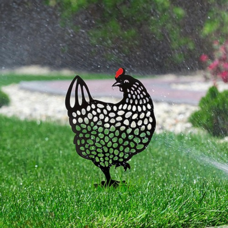 Decorazione da giardino con galline | Resistente alle intemperie | Decorazione esterna | Henscape