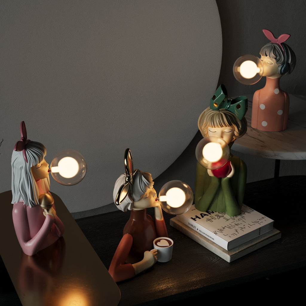 Elegante lampada da tavolo retro per il soggiorno - Illuminazione decorativa fatta a mano