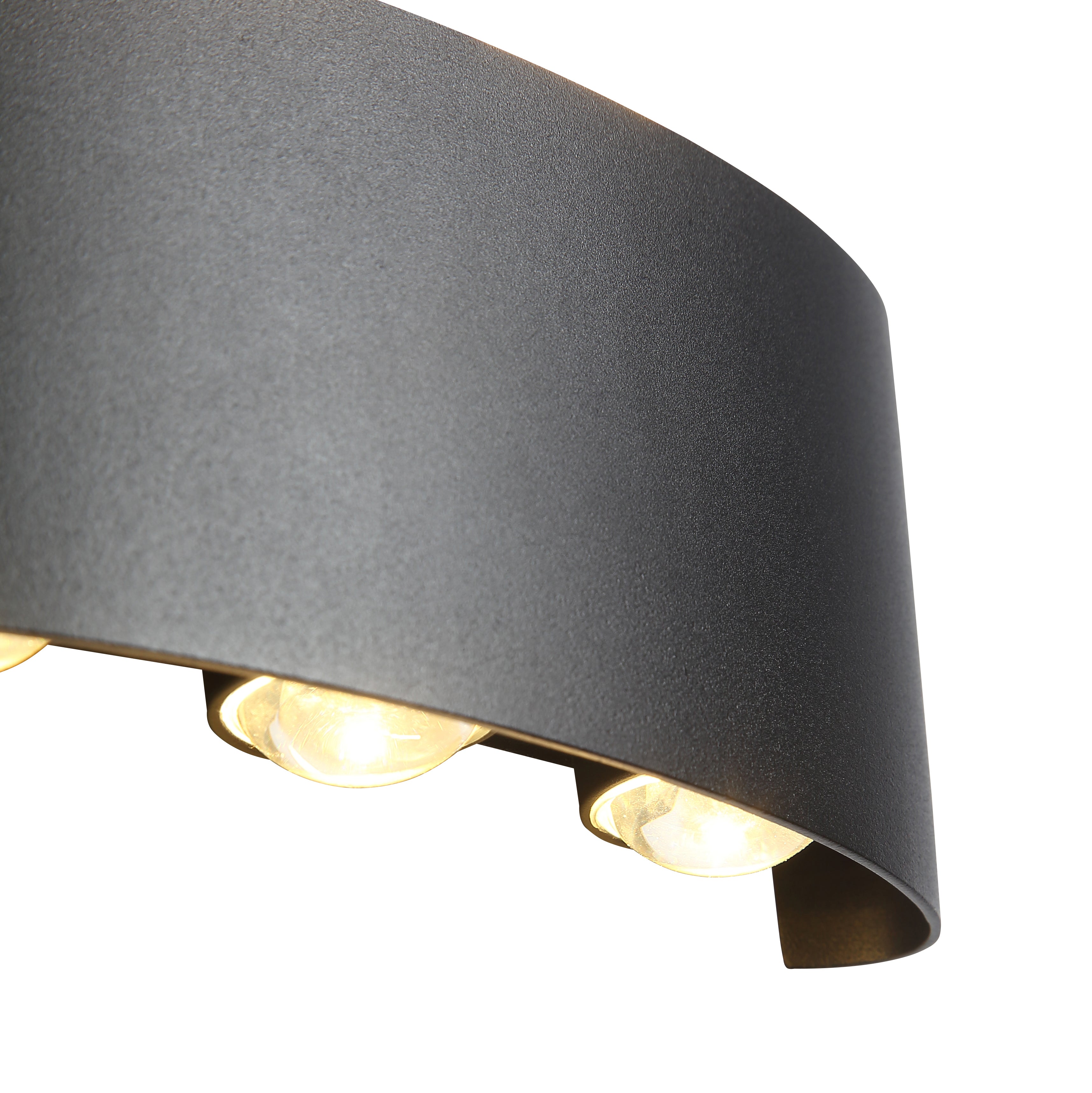 Avelira | Moderno Applique da Esterno LED Up Down in Alluminio Nero Sabbiato e Luce Calda 3000K