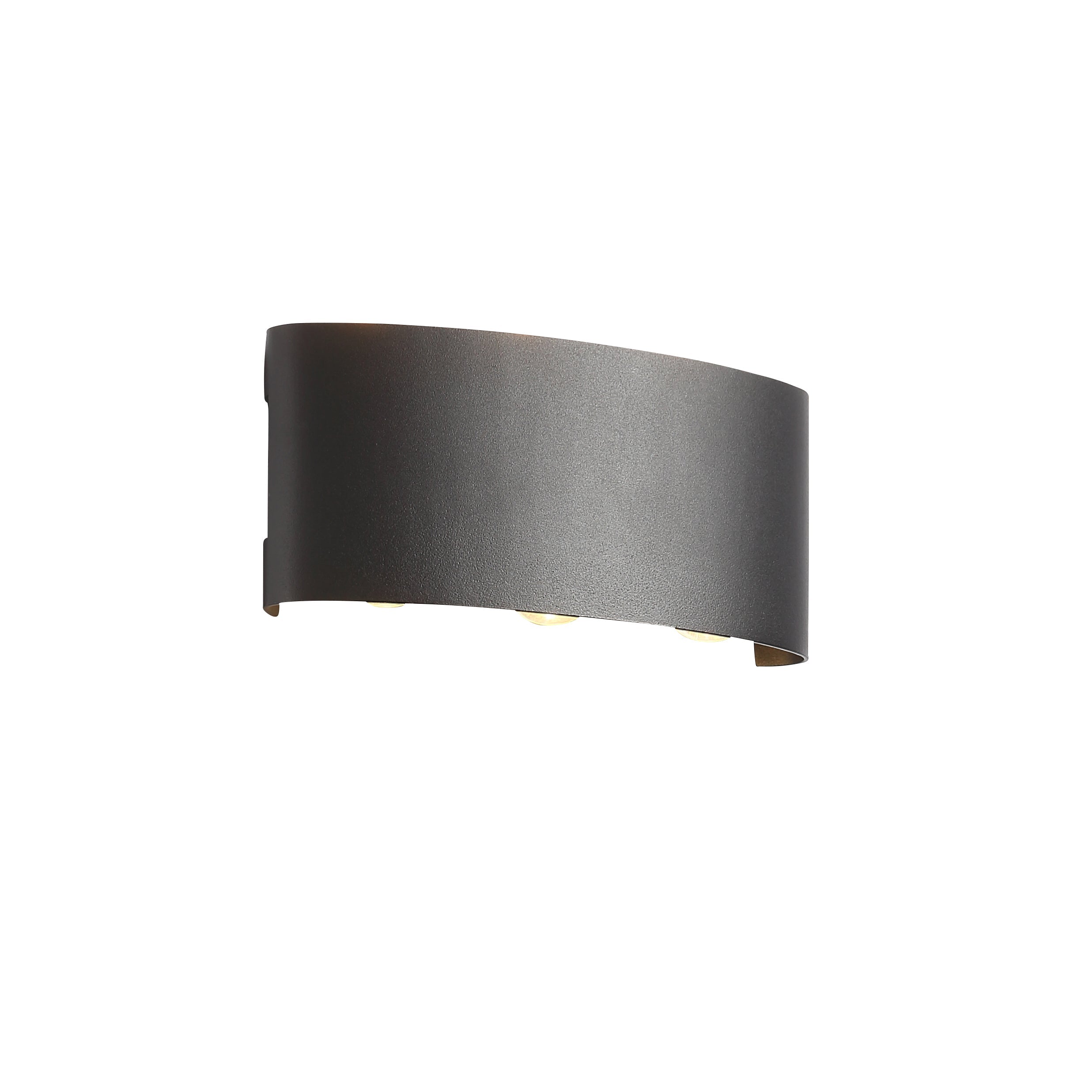 Avelira | Moderno Applique da Esterno LED Up Down in Alluminio Nero Sabbiato e Luce Calda 3000K