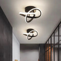 Lampada da soffitto con LED e telaio in metallo nero