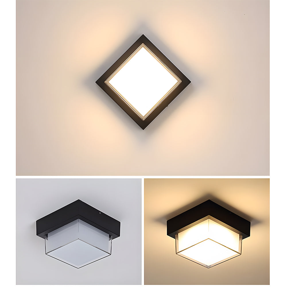 Nave | Moderno Faretto da Soffitto Nero a Incasso con Protezione IP65 per Veranda, Patio e Garage