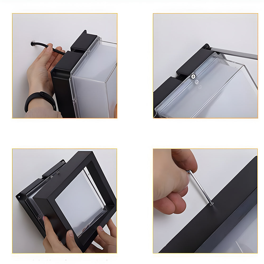 Nave | Moderno Faretto da Soffitto Nero a Incasso con Protezione IP65 per Veranda, Patio e Garage