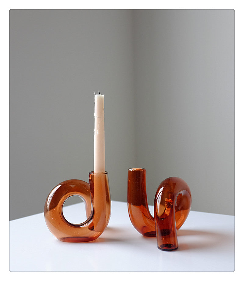 Vexor | Vaso Idroponico in Vetro Vaso Decorativo a Loop per Fiori per Scrivania Tavolo e Decorazione Moderna per la Casa