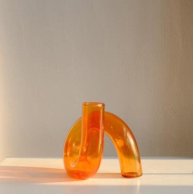 Vexor | Vaso Idroponico in Vetro Vaso Decorativo a Loop per Fiori per Scrivania Tavolo e Decorazione Moderna per la Casa