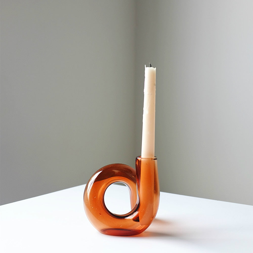 Vexor | Vaso Idroponico in Vetro Vaso Decorativo a Loop per Fiori per Scrivania Tavolo e Decorazione Moderna per la Casa