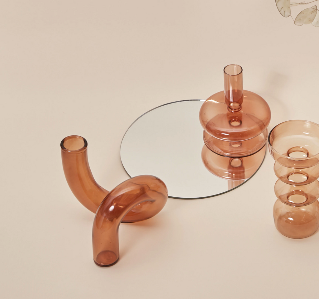 Vexor | Vaso Idroponico in Vetro Vaso Decorativo a Loop per Fiori per Scrivania Tavolo e Decorazione Moderna per la Casa