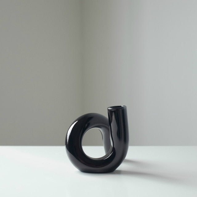 Vexor | Vaso Idroponico in Vetro Vaso Decorativo a Loop per Fiori per Scrivania Tavolo e Decorazione Moderna per la Casa