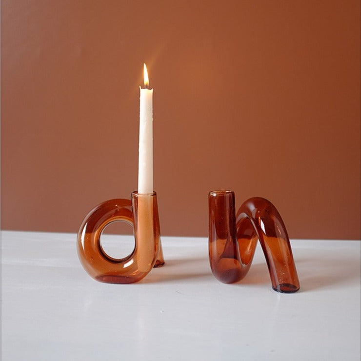 Vexor | Vaso Idroponico in Vetro Vaso Decorativo a Loop per Fiori per Scrivania Tavolo e Decorazione Moderna per la Casa