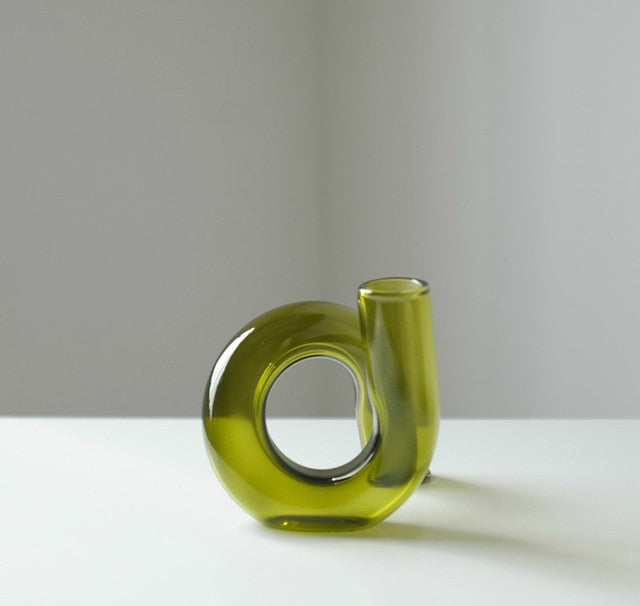 Vexor | Vaso Idroponico in Vetro Vaso Decorativo a Loop per Fiori per Scrivania Tavolo e Decorazione Moderna per la Casa