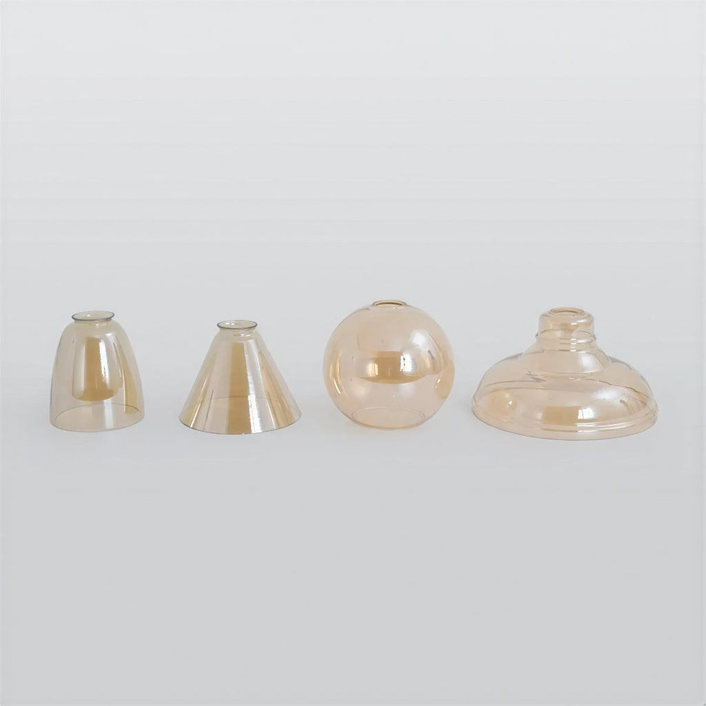 Lampada a Sospensione Industriale con Paralume in Vetro Trasparente