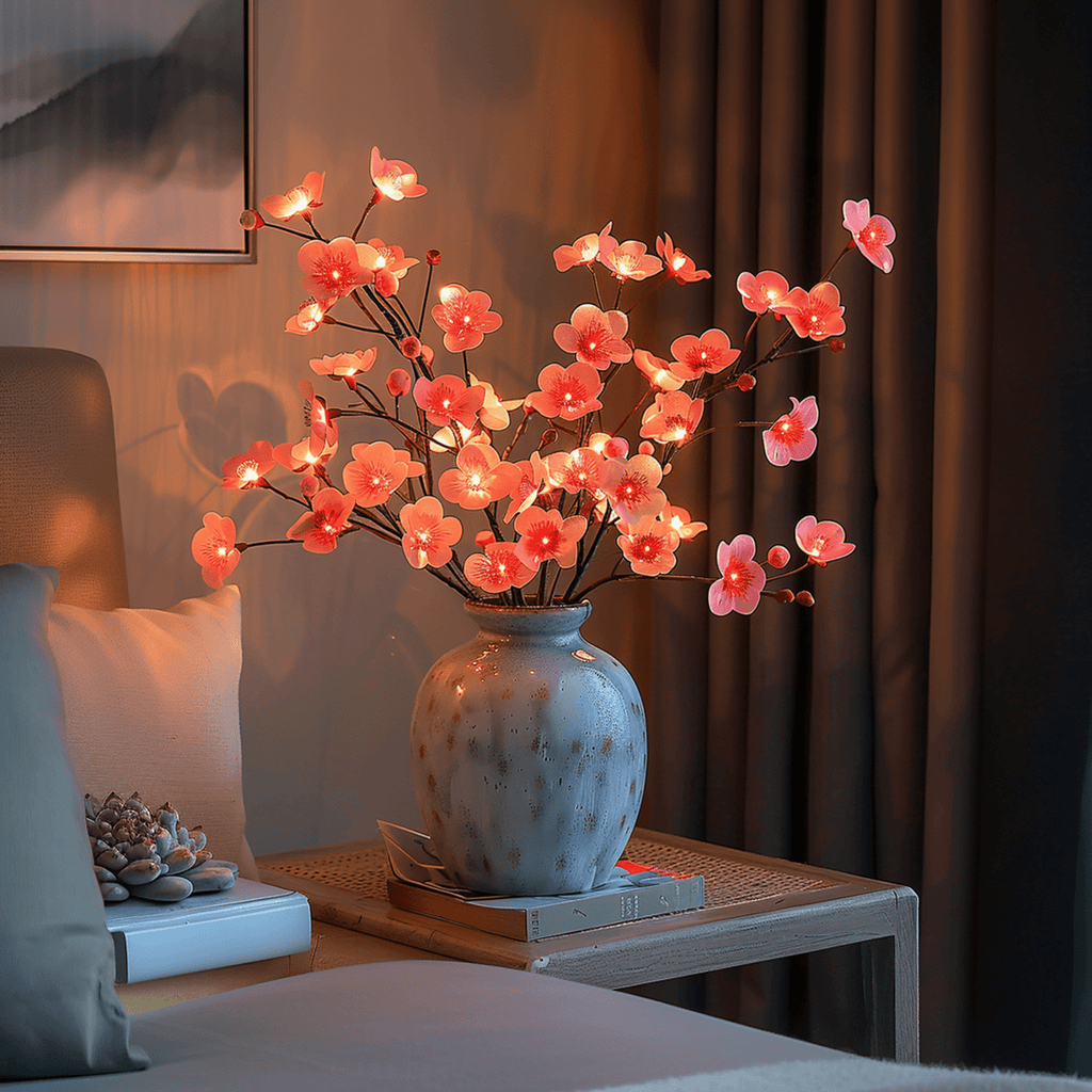 Ramo d'Olivo Illuminato & Decorazione di Fiori di Ciliegio