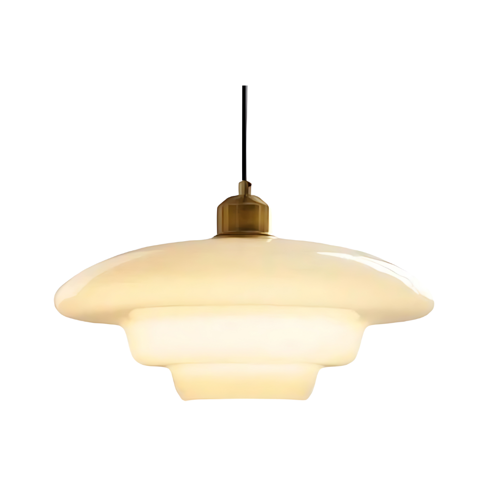 La Perla della Lampada a Sospensione in Vetro Art Deco