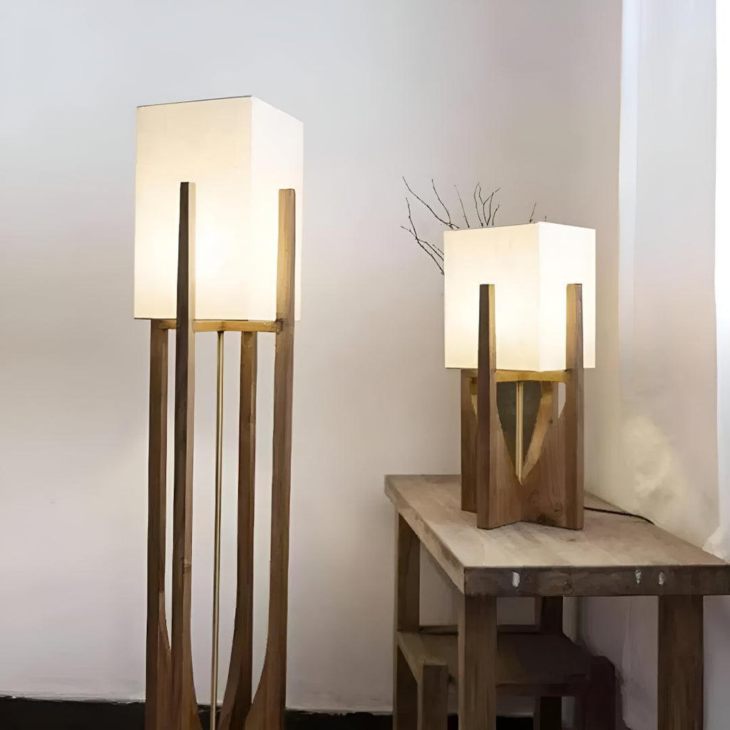 Lampada da Terra Rustica Giapponese con Design Minimalista Moderno
