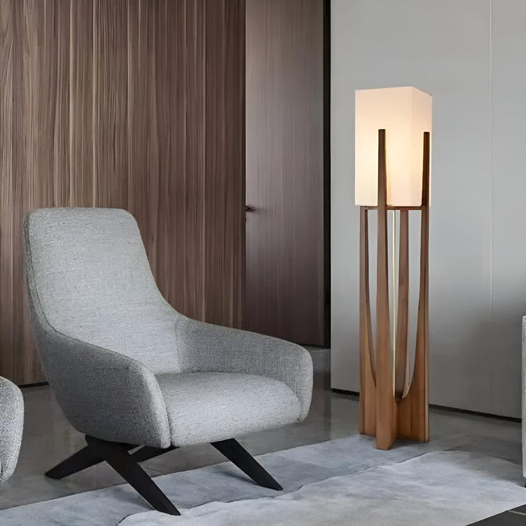 Lampada da Terra Rustica Giapponese con Design Minimalista Moderno