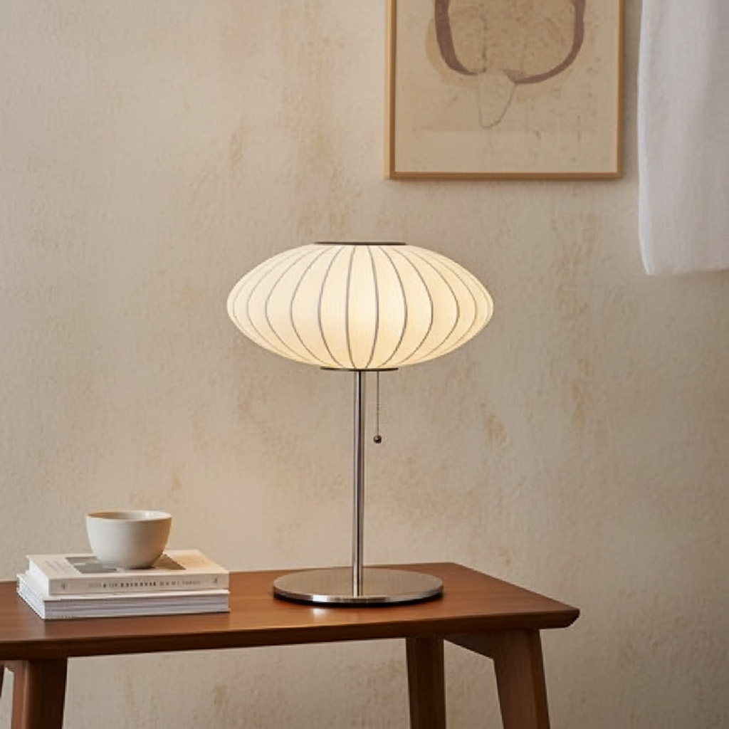Lampadario Giapponese Wabi-Sabi in Seta, Luce Pendente Japandi