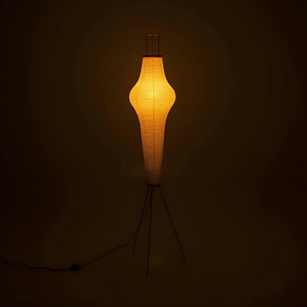 Lampada da Terra Tripod in Carta Washi Giapponese Stile Mid Century Modern