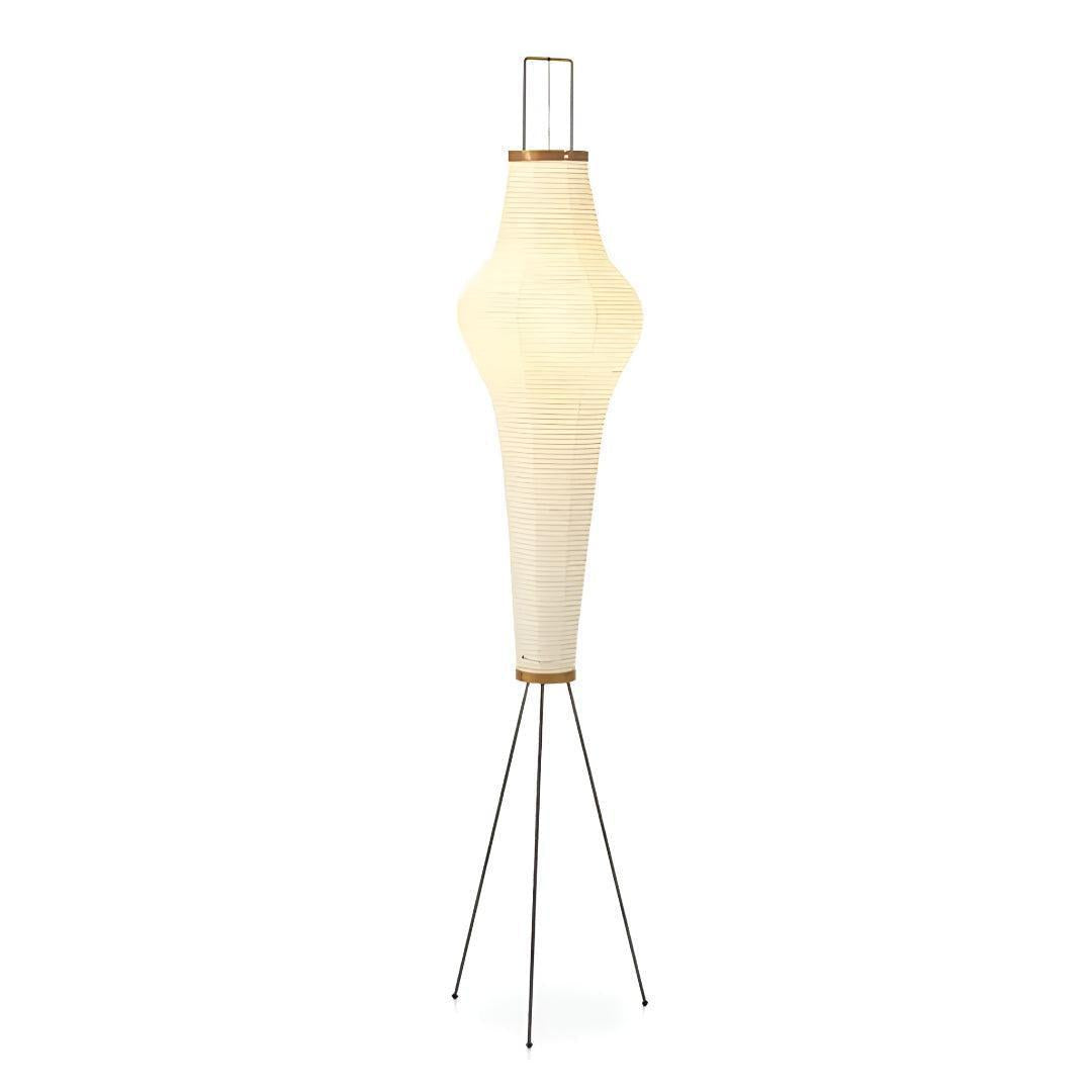 Lampada da Terra Tripod in Carta Washi Giapponese Stile Mid Century Modern