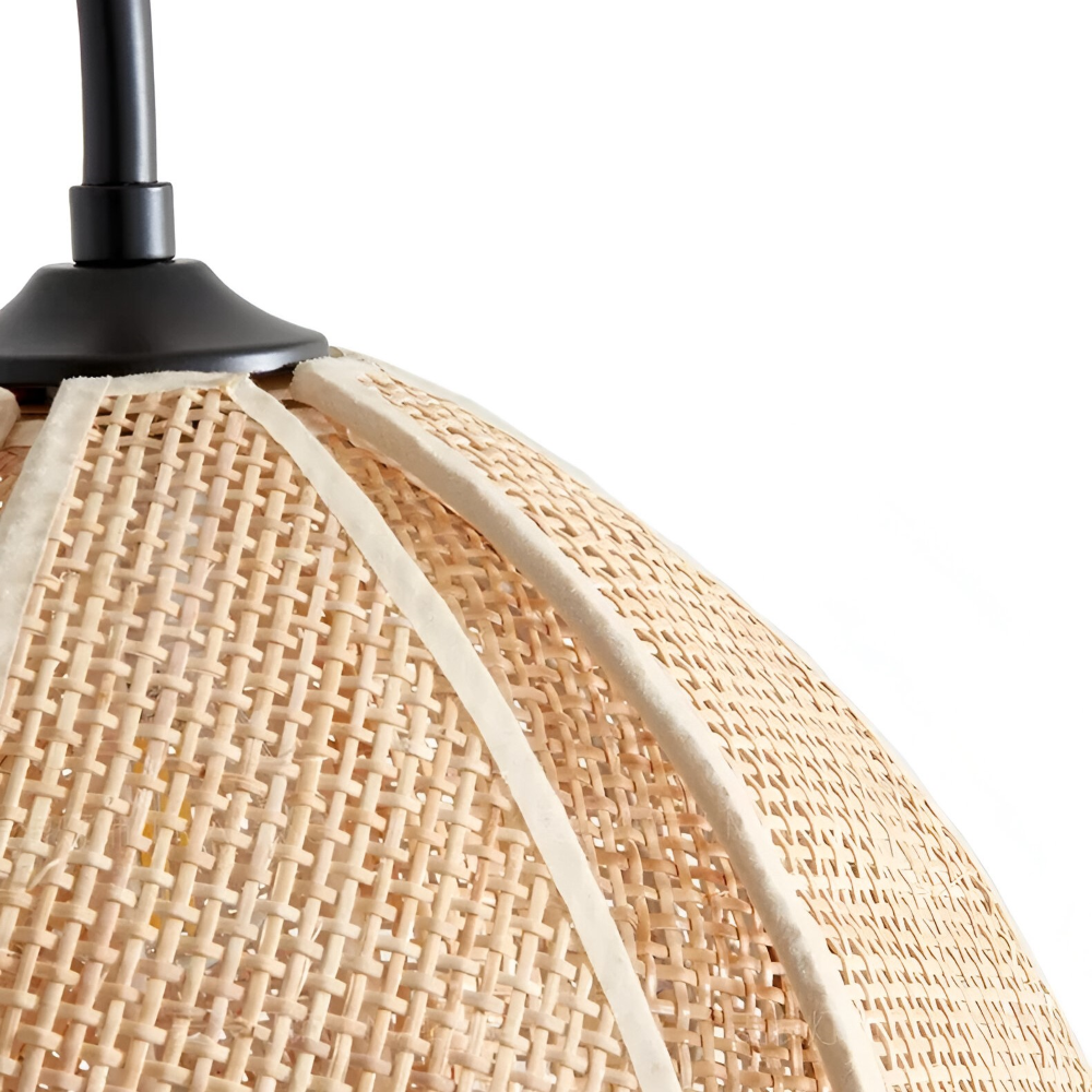 SoraLeaf – Lampada da Parete Giapponese Wabi Sabi in Rattan | Design a Forma di Petalo Fatta a Mano con Eleganza Naturale