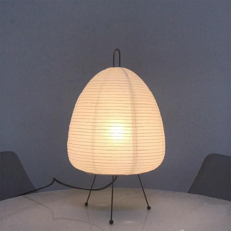 Hinoko - Lampada da Tavolo Giapponese in Carta di Riso con Illuminazione LED | Illuminazione Armoniosa per la Casa