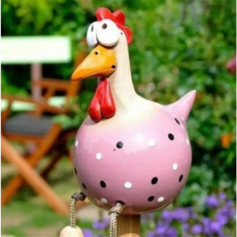 Venzani's | Decorazione da Giardino in Ceramica a Forma di Gallina