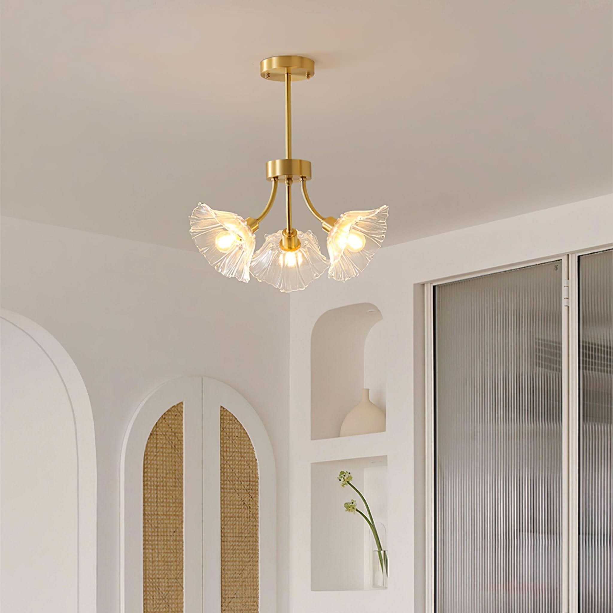 Lampadario in Vetro di Fiori Kalin