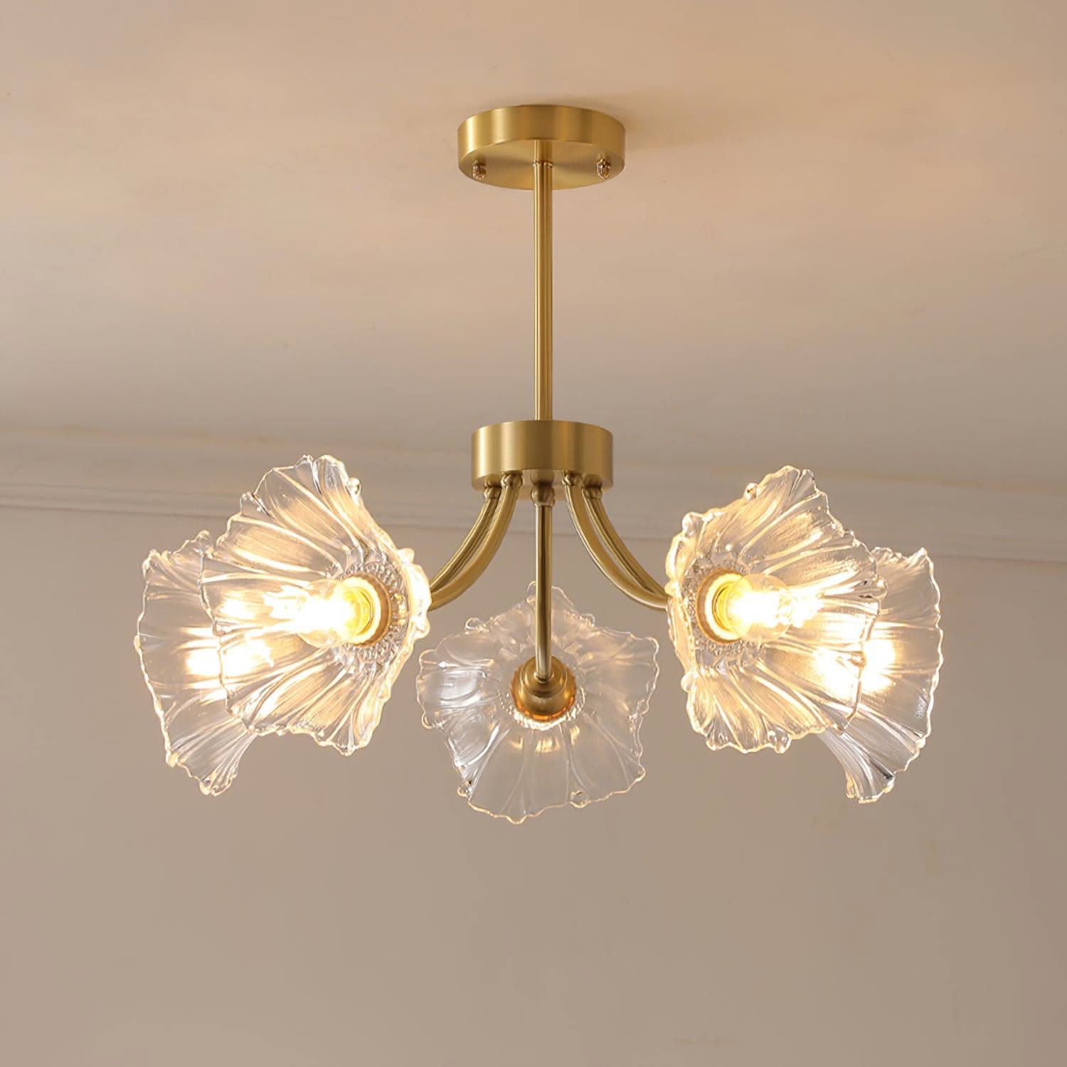 Lampadario in Vetro di Fiori Kalin