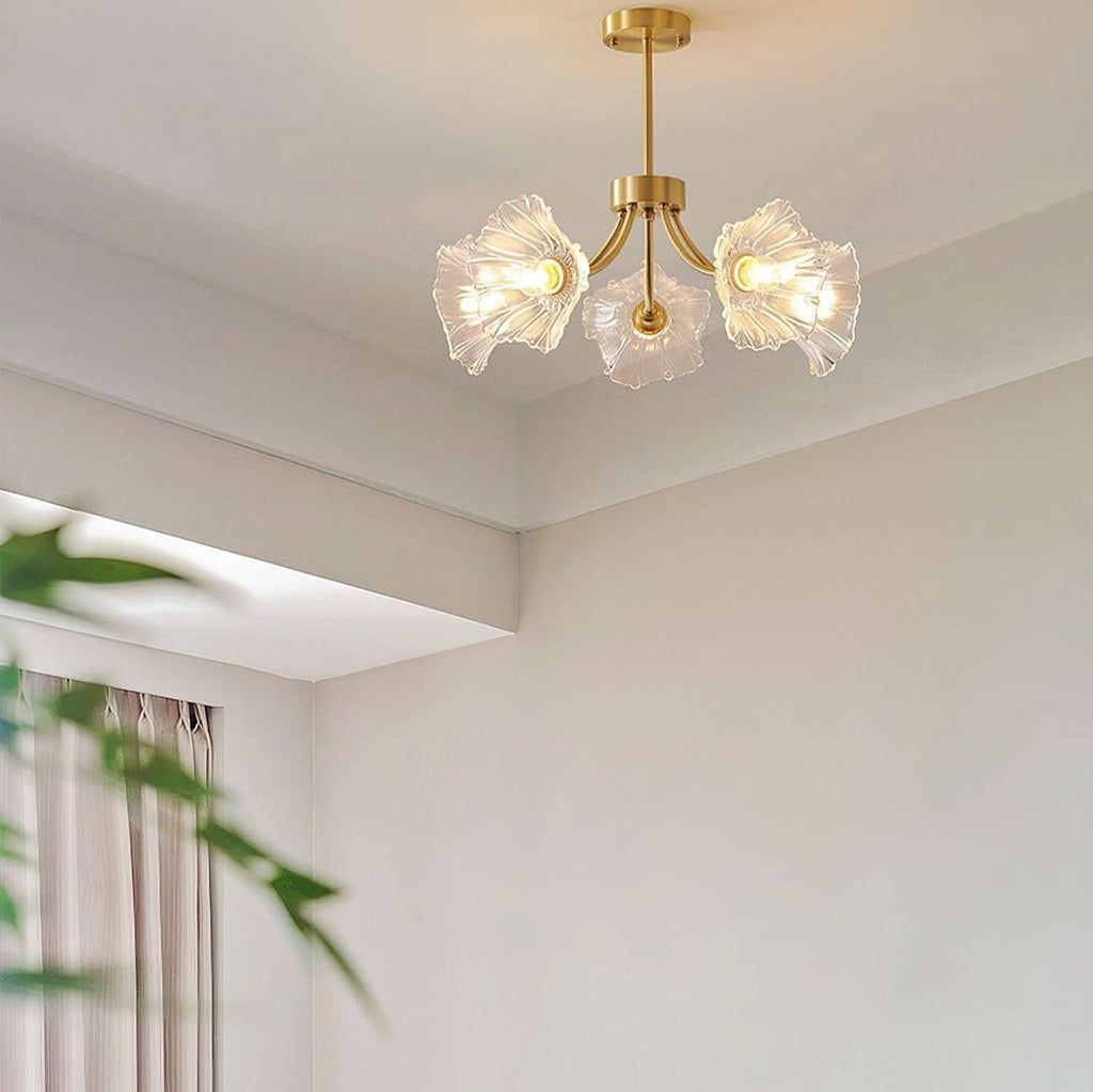 Lampadario in Vetro di Fiori Kalin