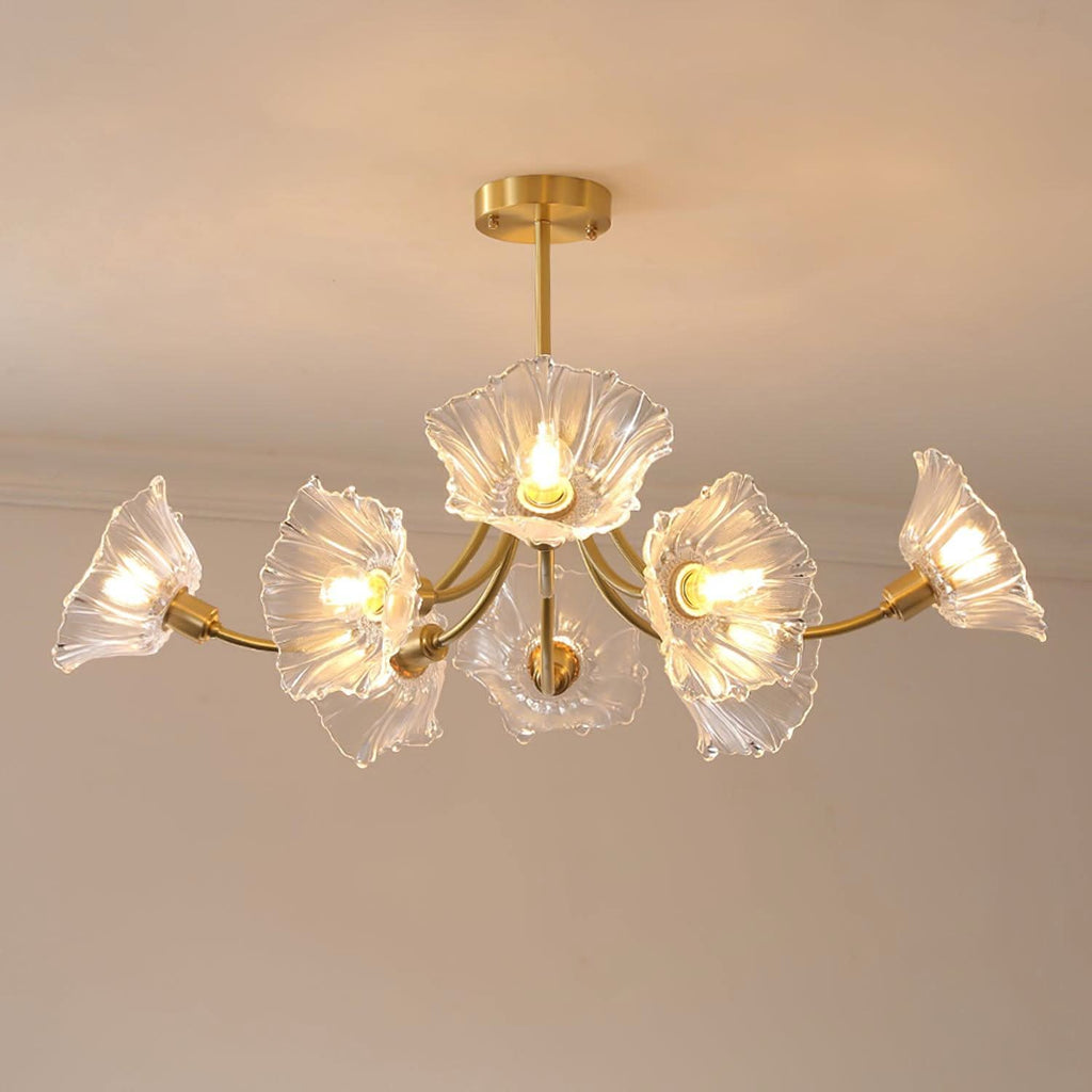Lampadario in Vetro di Fiori Kalin