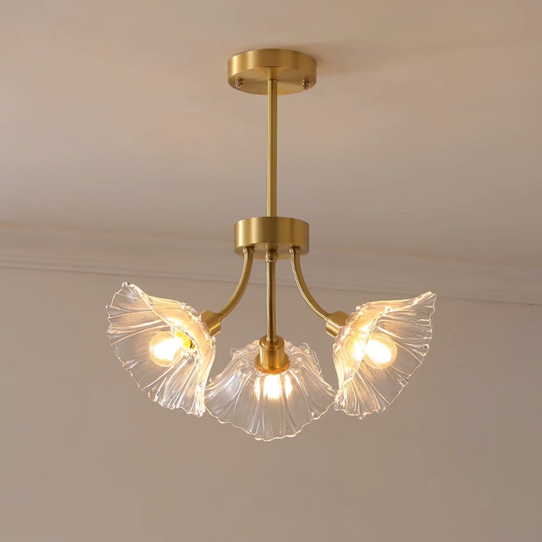 Lampadario in Vetro di Fiori Kalin