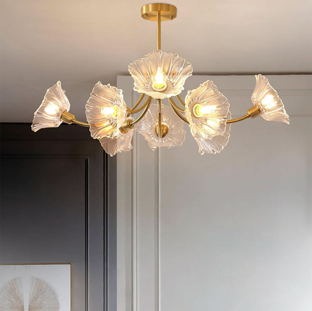Lampadario in Vetro di Fiori Kalin