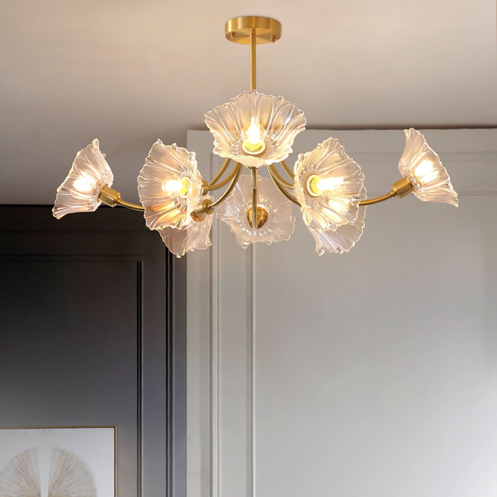 Lampadario in Vetro di Fiori Kalin