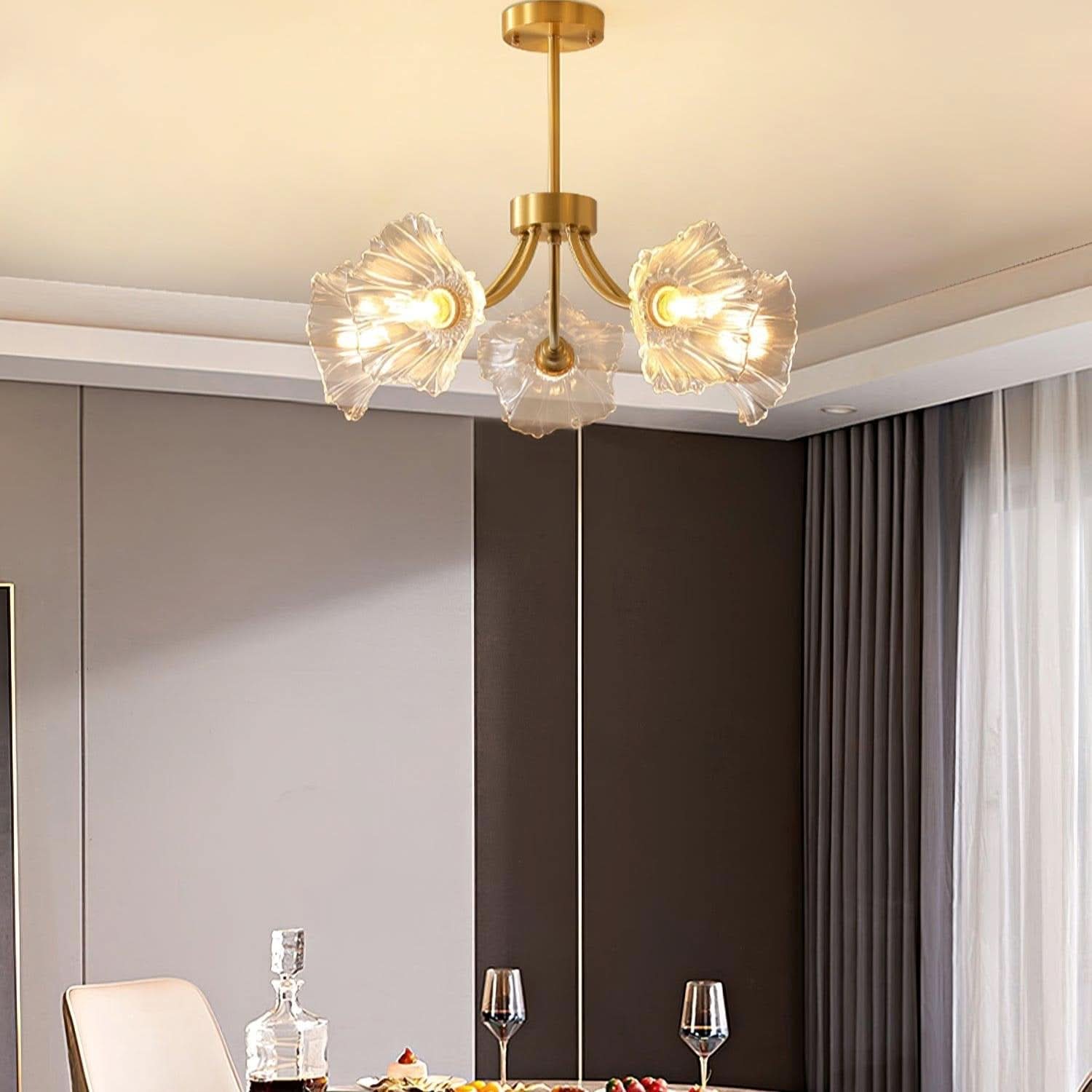 Lampadario in Vetro di Fiori Kalin