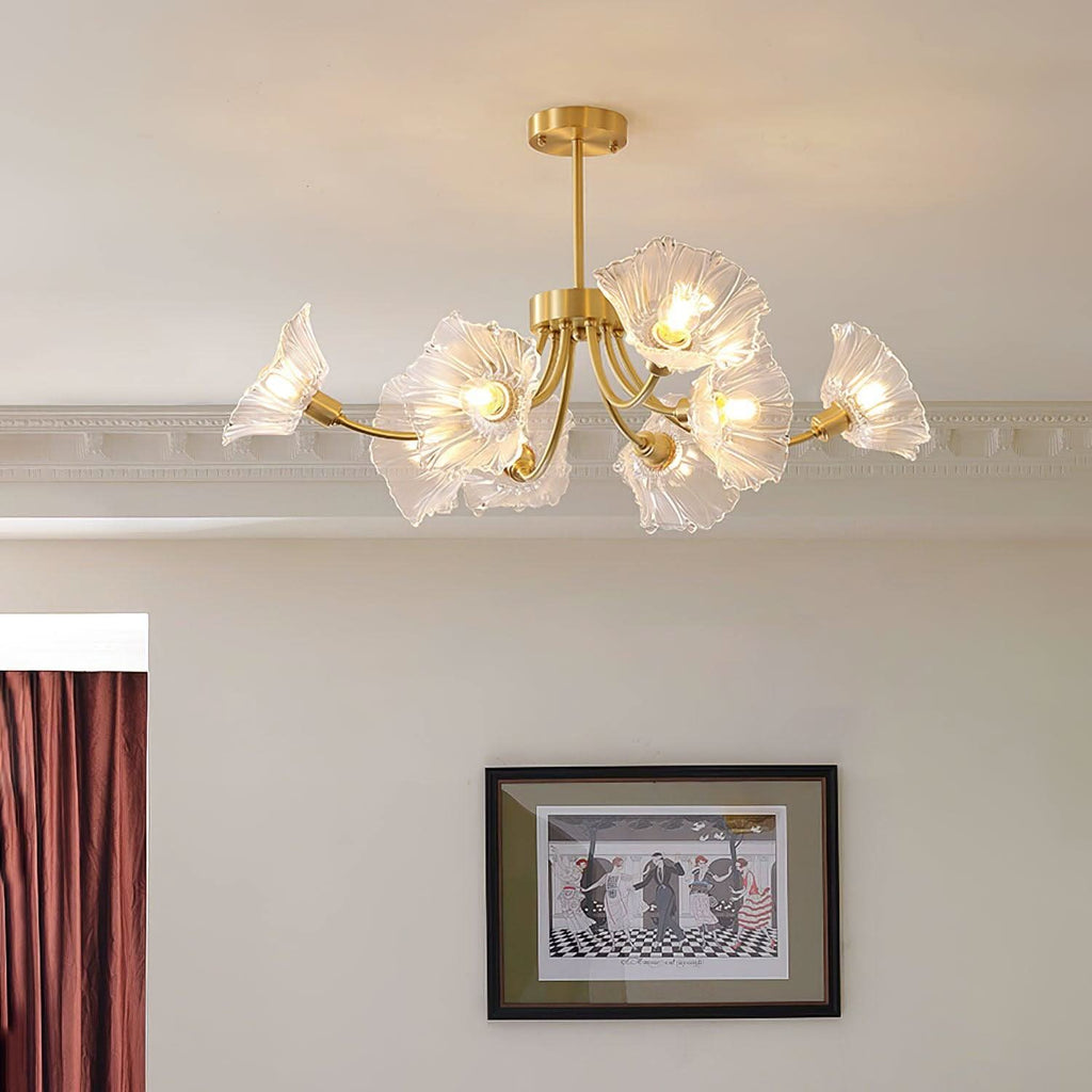 Lampadario in Vetro di Fiori Kalin