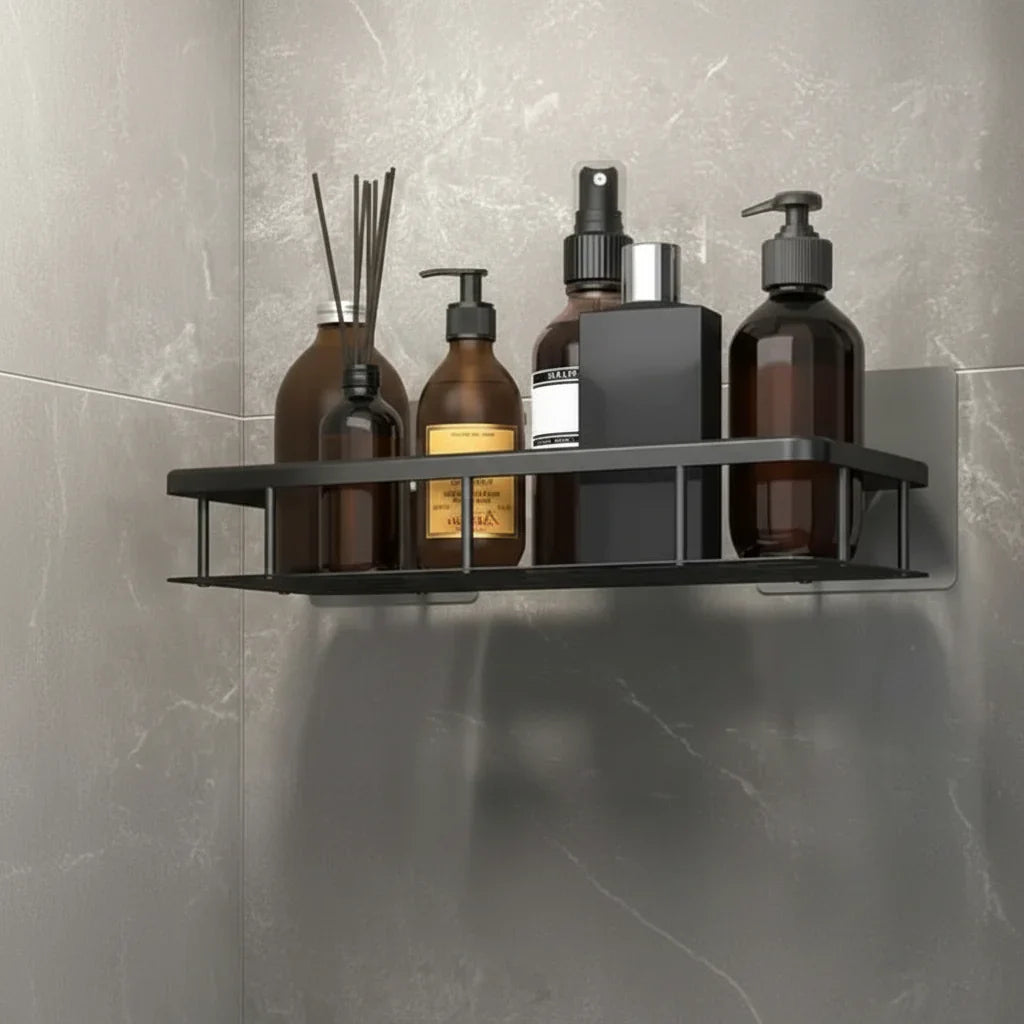 Mensola per bagno adesiva | Senza fori & Acciaio inossidabile | Autoadesiva | Mountra