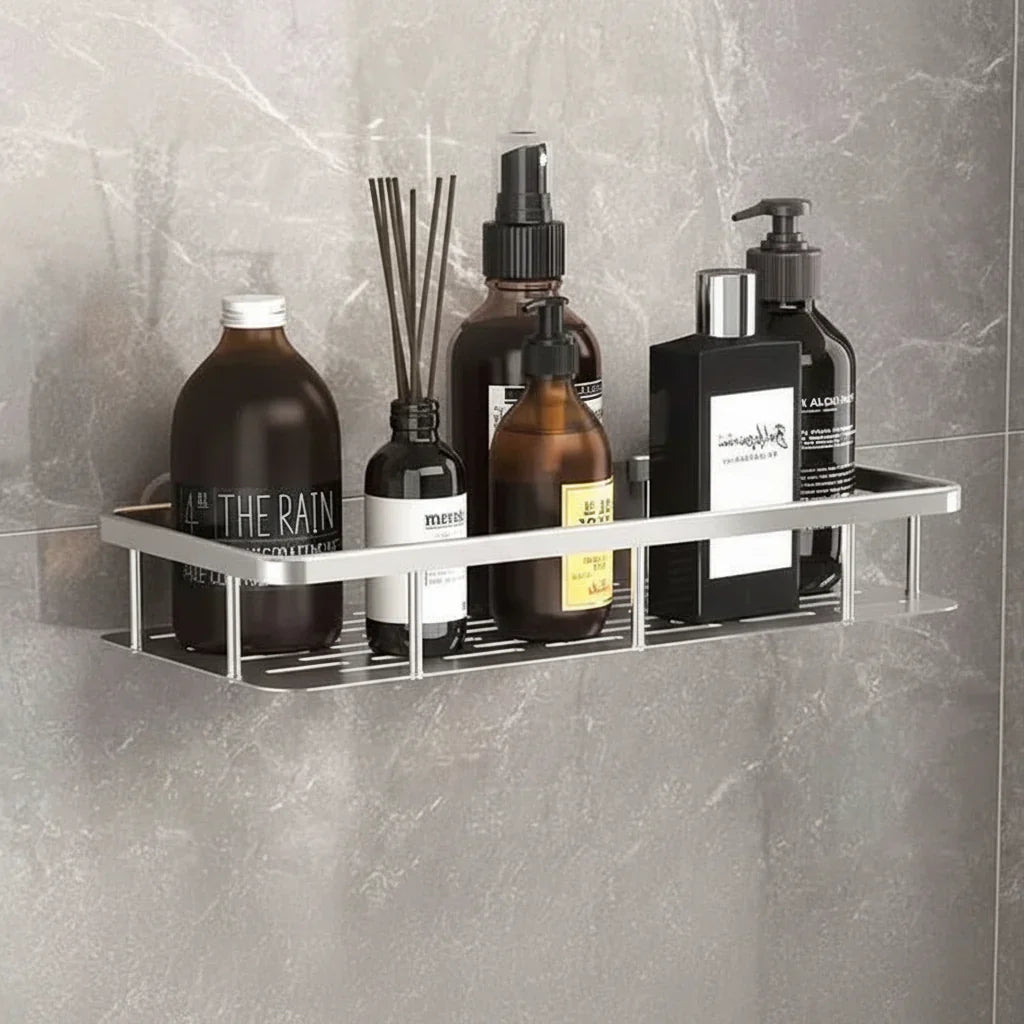 Mensola per bagno adesiva | Senza fori & Acciaio inossidabile | Autoadesiva | Mountra