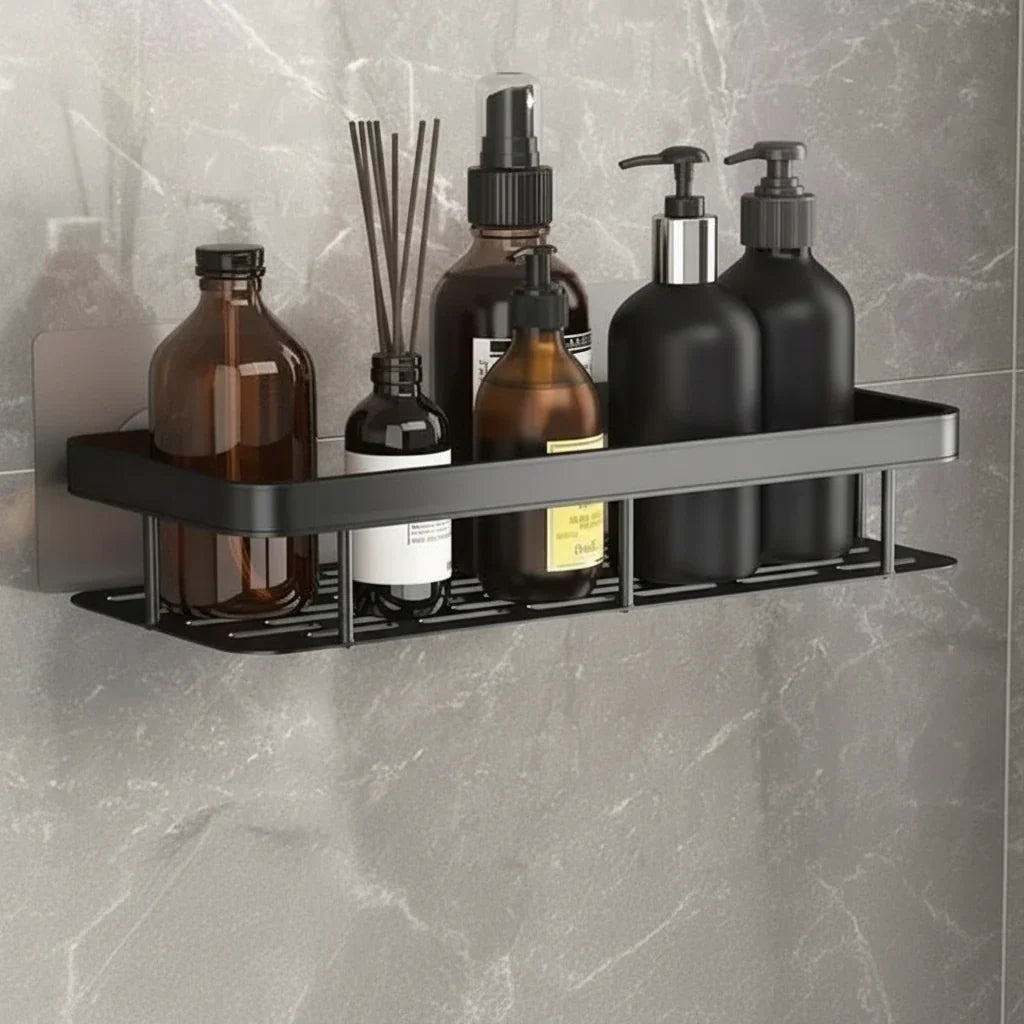Mensola per bagno adesiva | Senza fori & Acciaio inossidabile | Autoadesiva | Mountra